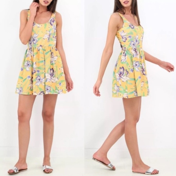 Zara Dresses | Zara Iris Fit Flare Mini Sundress Floral S | Poshmark